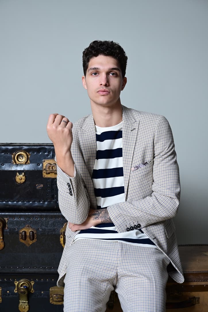 Check suit - vintage trunk